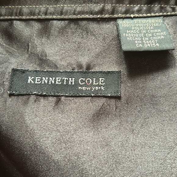 Kenneth Cole Black Satin Shirt XXL - Picture 8 of 13